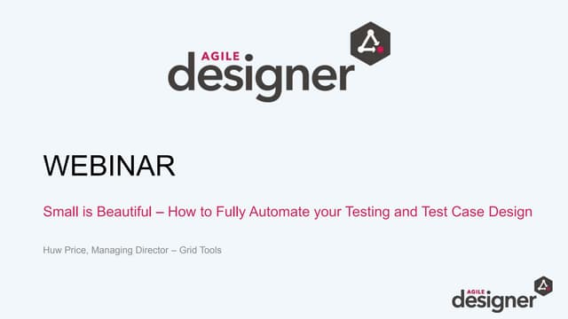 Small is Beautiful- Fully Automate your Test Case Design