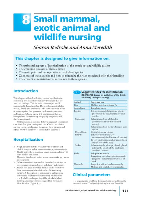 Small mammal exotic animal and wildlife nursing PDF Small mammal exotic animal and wildlife nursing PDF