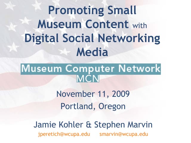 Small museums at the MCN presentation
