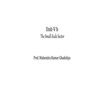 Small scale industries