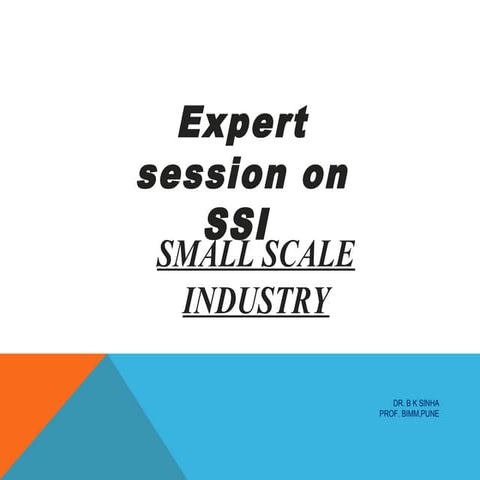 Small scale industry  an introduction --india
