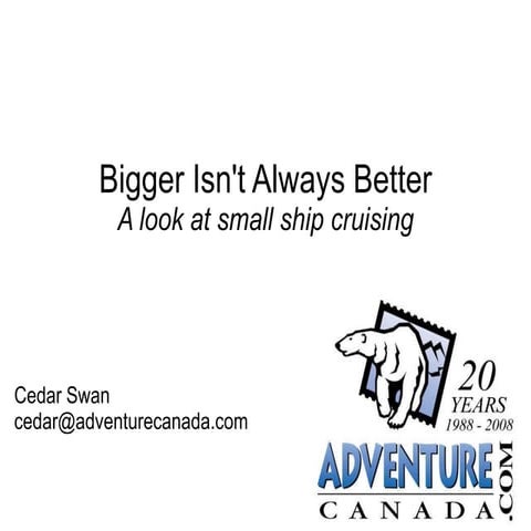 Canada New England Cruise Symposium Small Ship Cruising   Cedar Swan