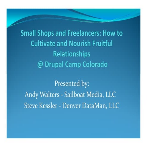 Small shops and freelancers