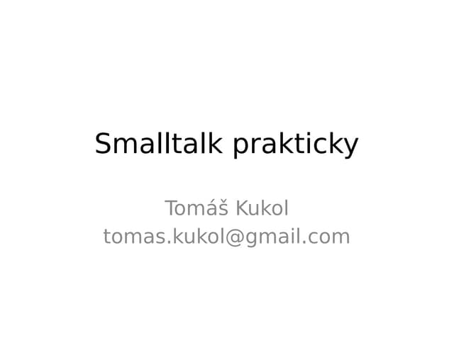 Smalltalk prakticky [CZ]