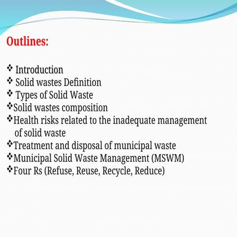 Introduction of Solid waste management | PPT