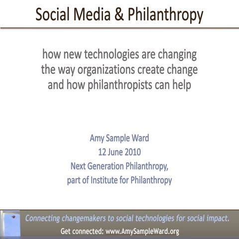 Social Media & Philanthropy