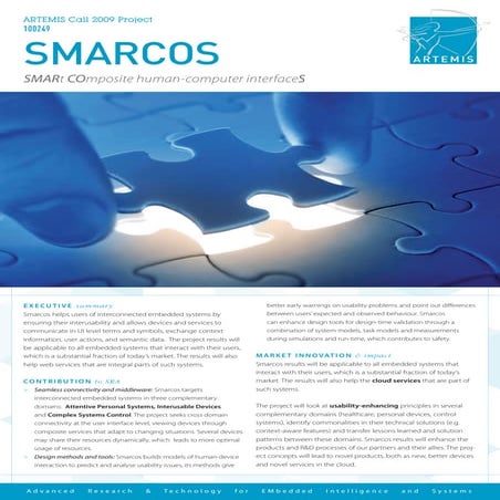 SMARCOS LEAFLET ARTEMIS & ITEA co-Summit 2011