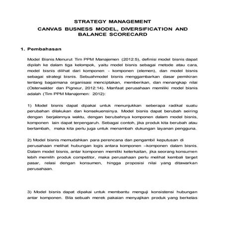 Sm, khoirul anwar, hapzi ali, canvas business model, diversification ...