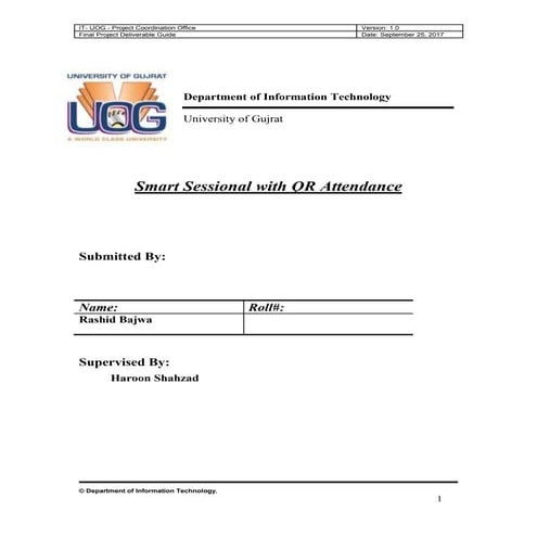 Smart Sessional with QR Attendance