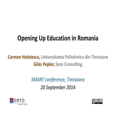 Smart 2014-opening up education in romania