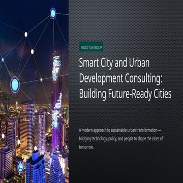 Smart City and Urban Development Consulting for Sustainable Future ...