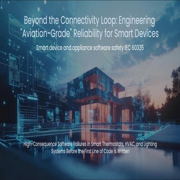 Beyond the Connectivity Loop: Engineering Reliable Software for Smart ...