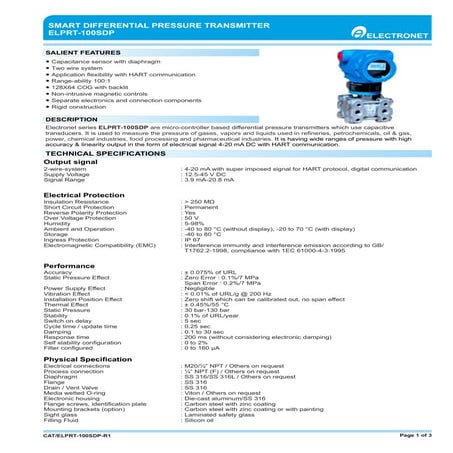 Smart DP Transmitter 100SDP