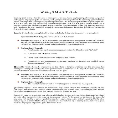 Smart goals | PDF