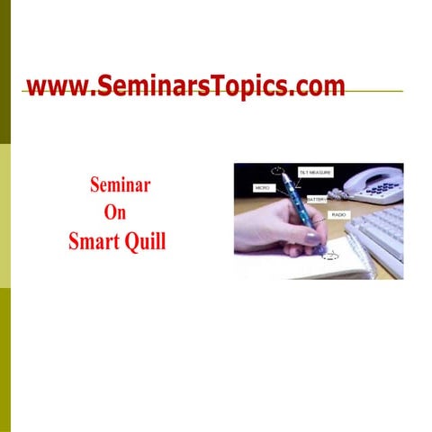 Presentation on Smart quill for Final Year BCA