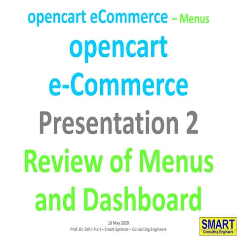 Smart 0pencart smart retail store_menus and dashboard_presentation_2_version ...