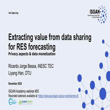 Extracting value from data sharing for RES forecasting: Privacy aspects & dat...
