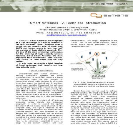 Smart antennas  for umts