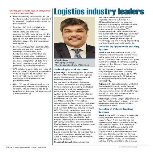 Smart Automotive Coverage : May-June, 2016