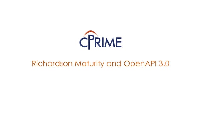 Richardson Maturity and OpenAPI 3.0