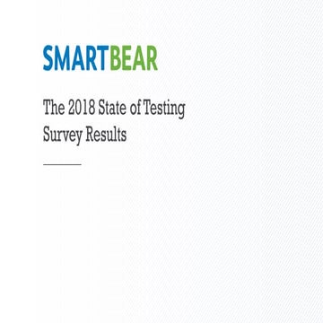 2018 State of Testing Survey Results