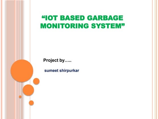 Smart dustbin using arduino and ultrasonic sensor | PPT