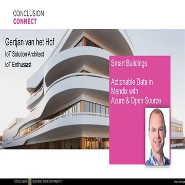 Smart building mendix azure influx  / smart  City / IoT 