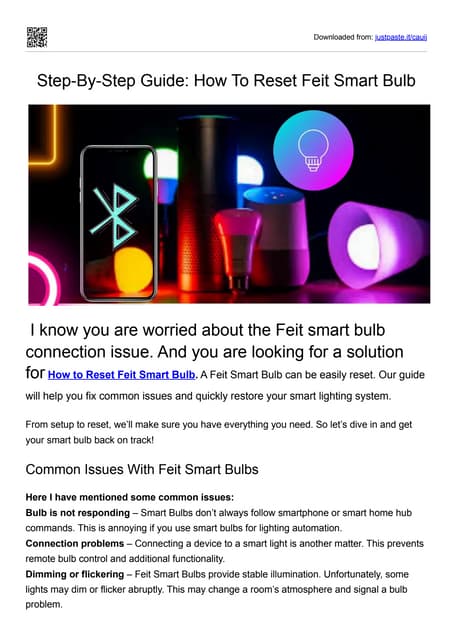 How to Reset Feit Smart Bulb: Step-by-Step Guide