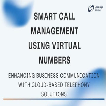 Virtual Number Solutions for Businesses | PPT