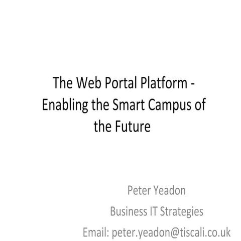 Smart Campus Portal   Peter Yeadon