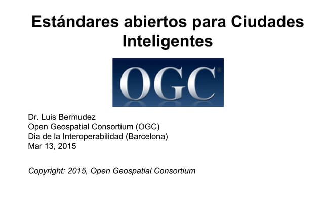 Estándares abiertos para Ciudades Inteligentes