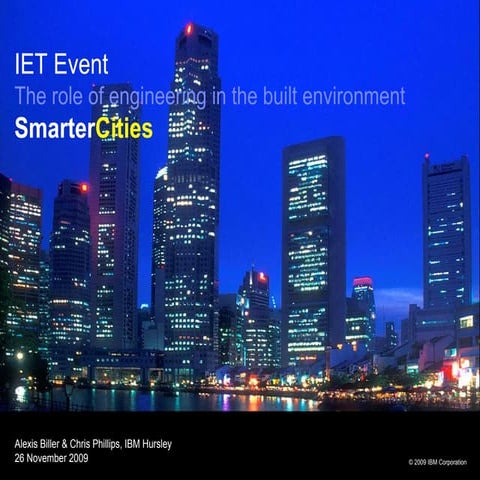 Smarter Cities | IET Talk on the Built Environment in 2050