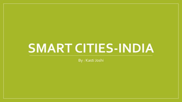 PPT on SMART city | PPTX