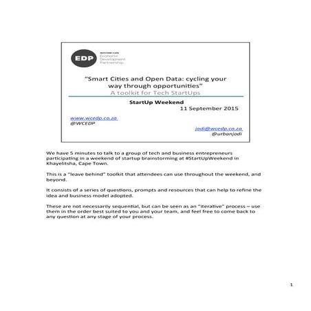 Smart cities and open data