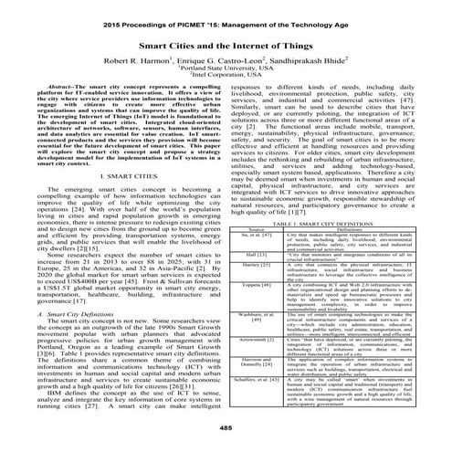 Smart cities and the internet of things  2015 - Sandhiprakash Bhide