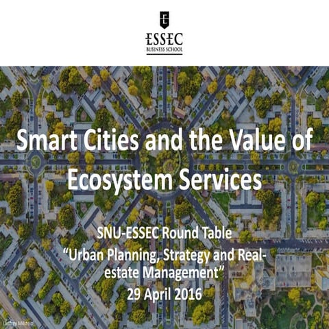 Smart Cities and the Value of Ecosystem Services