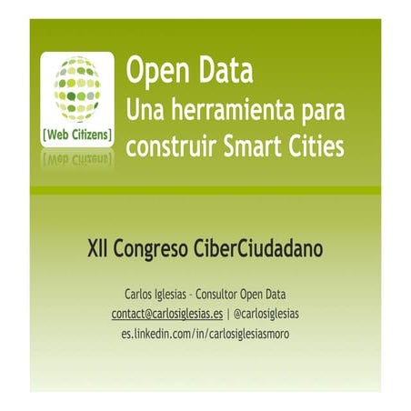 Open Data: una herramienta para construir Smart Cities