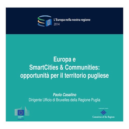 Smart cities&communities: Opportunità per il territorio pugliese