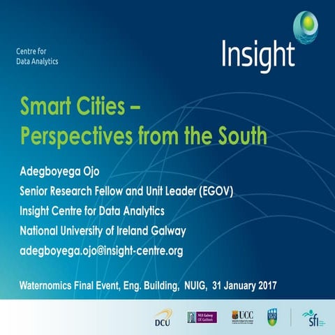 Smart cities - Perspectives from the South