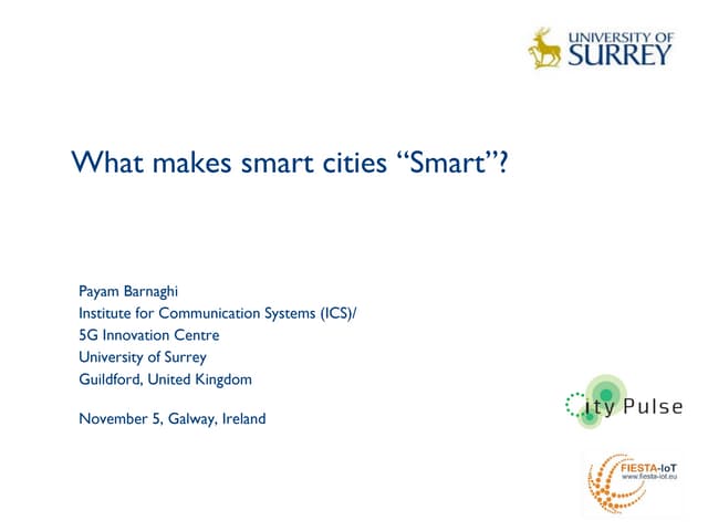 What makes smart cities “Smart”? 