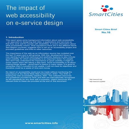 Smart Cities- Impact of web accessibility on e-service design