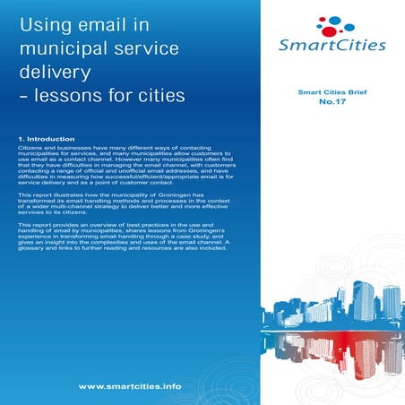 Smart cities - Using email in municipal service delivery