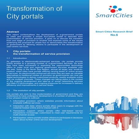 Smart cities - Transformation of City portals