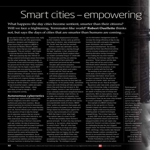 Smart cities, empowering people - Robert Ouellette in CRJ