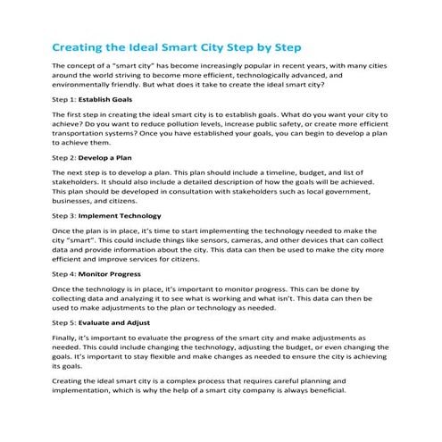 A governance model for a smart city | PDF