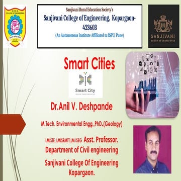 Introduction to Smart  And sustainable City  PPT.pptx