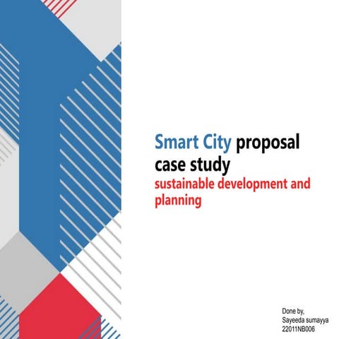 Smart City proposal case study of Bangalore city