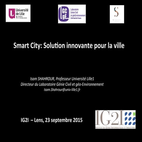 Smart city : solution  innovante pour la ville-  IG2I