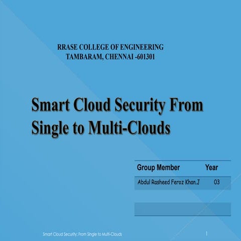 Smart cloud - single to multi cloud 