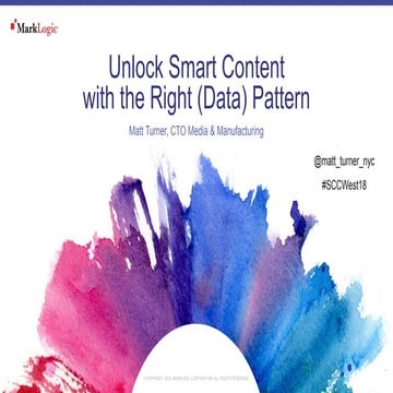 Smart Content Summit: Unlock the Value with the Right Data Pattern